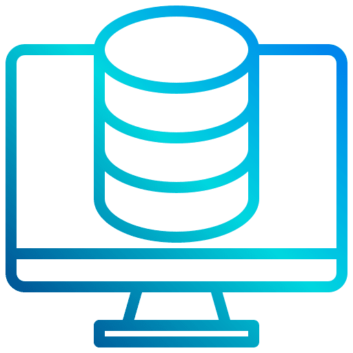 Database monitor computer storage icon