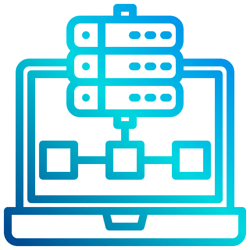Database network computer database icon