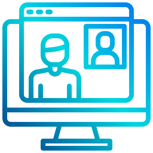 Video call user communications meeting icon