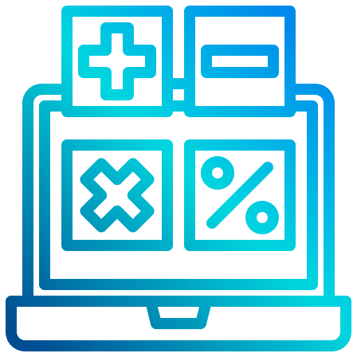 Calculator screen computer software icon