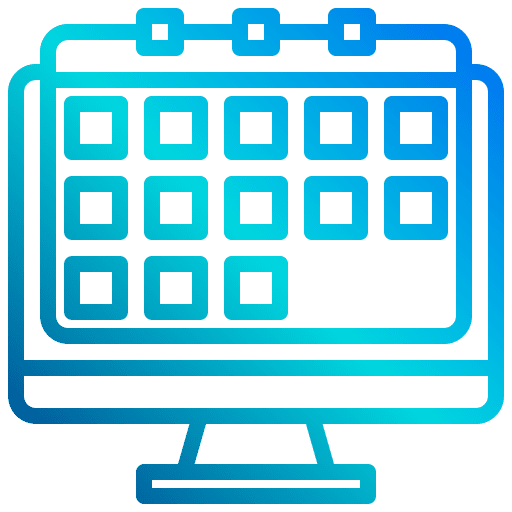 Calendar schedule computer monitor icon