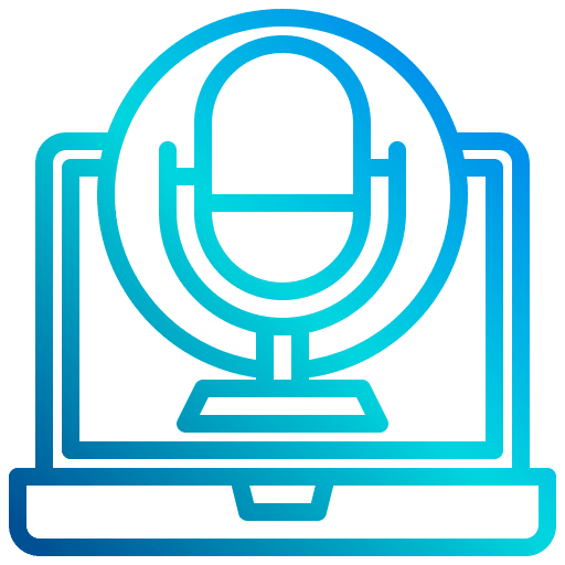 Microphone music laptop computer icon