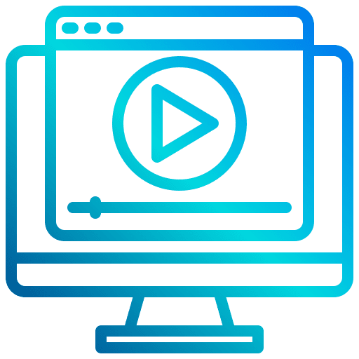 Play video computer play button music and multimedia icon