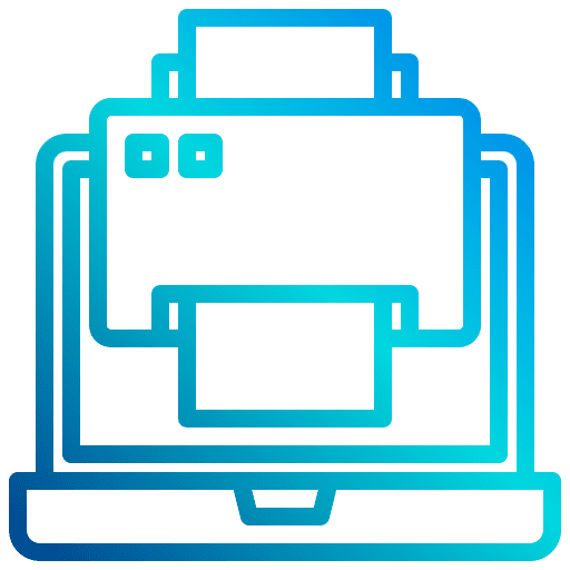Printer electronics printer paper icon