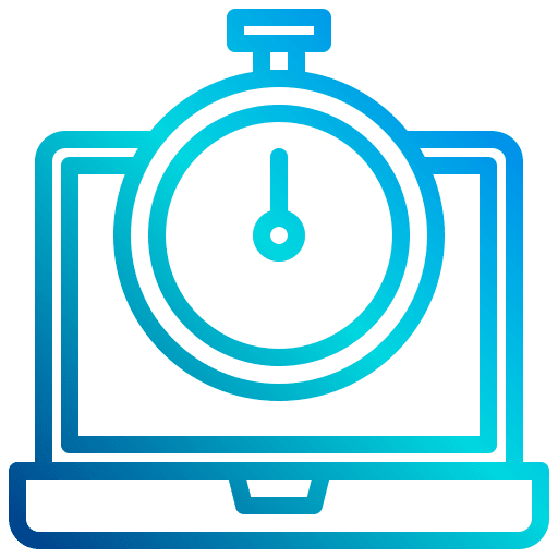 Stopwatch timer computer time and date icon
