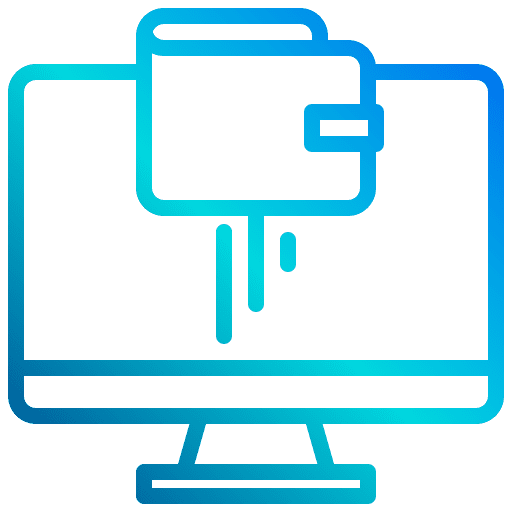 Wallet business and finance monitor payment method icon