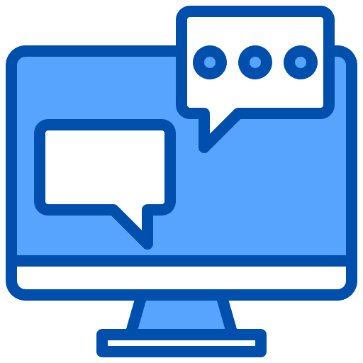 Chat communications social media speech bubble icon