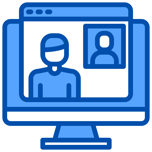 Video call user online meeting icon