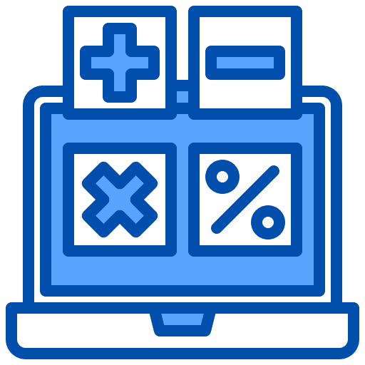 Calculator screen computer finance icon