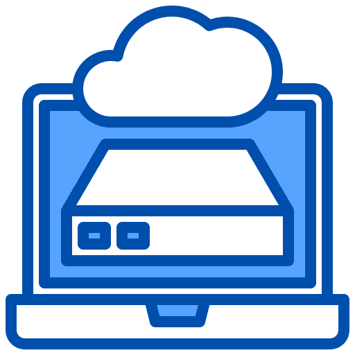 Cloud application computer server icon