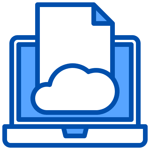 Cloud data computer interface storage icon