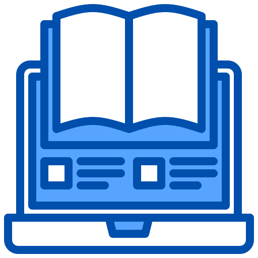 Learning notebook computer learning icon