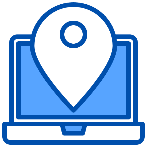 Location cursor screen maps and location icon