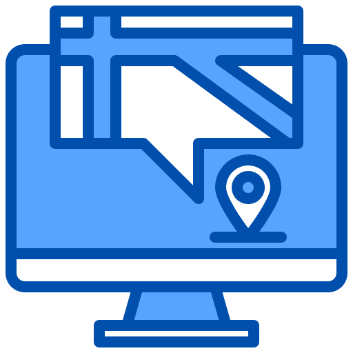 Map navigator location map icon