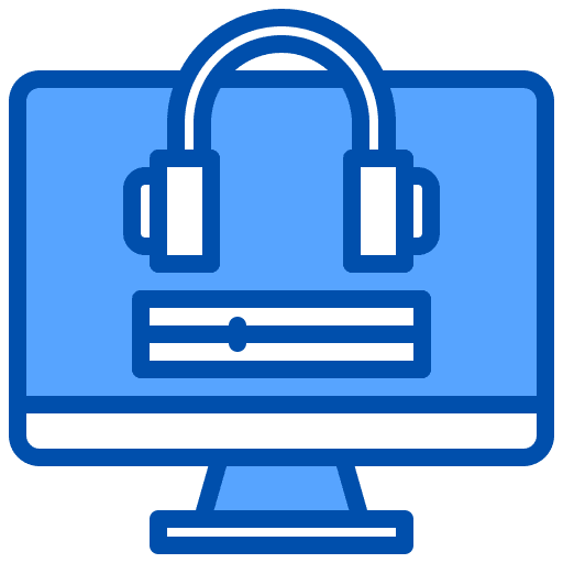 Music player monitor headphones music icon