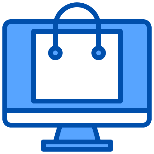 Shopping online shopping monitor online store icon