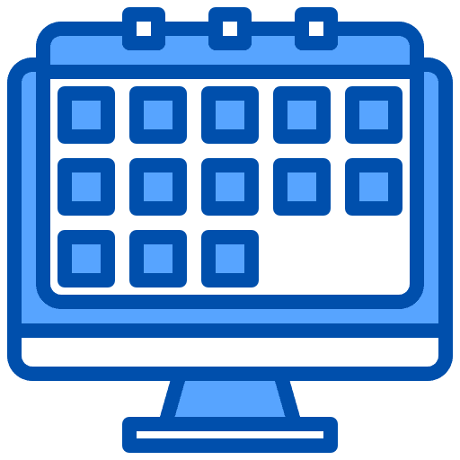 Calendar schedule time and date calendar icon