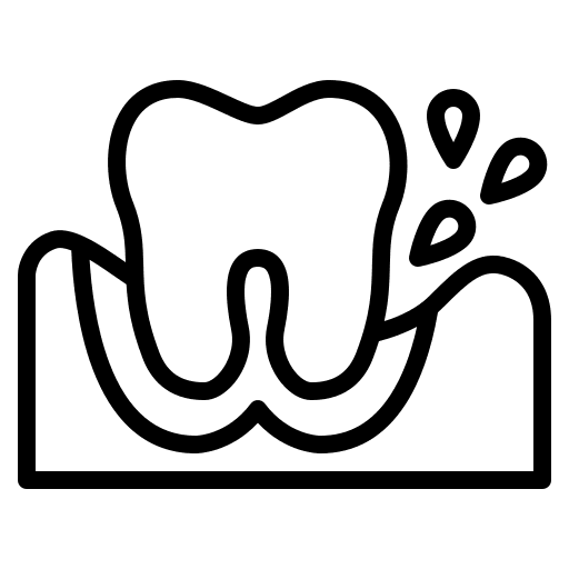 Infection medical tooth dental care icon