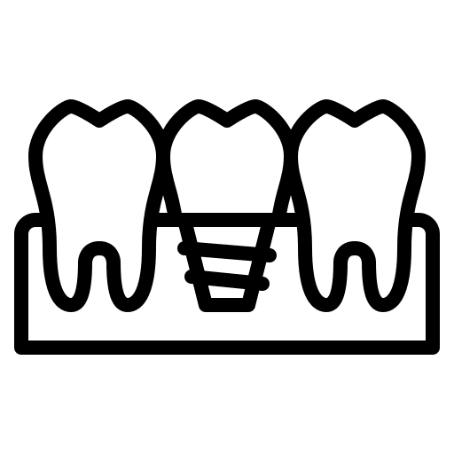 Dental implant dental care dental implant tooth icon