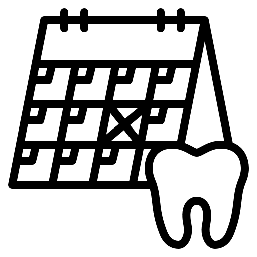 Dental schedule tooth appointment dentistry icon