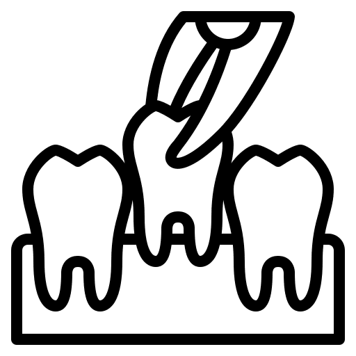 Tooth extraction teeth healthcare and medical tooth extraction icon