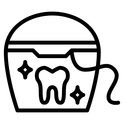 Dental floss healthcare and medical tooth hygiene dental care icon