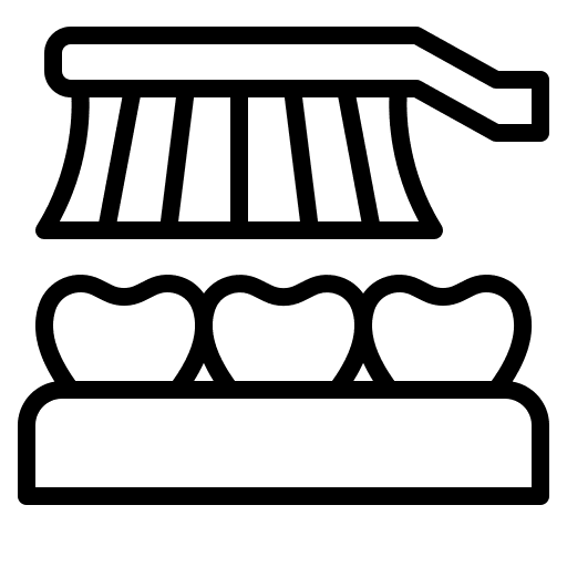 Toothbrushing dental healthcare and medical hygiene icon