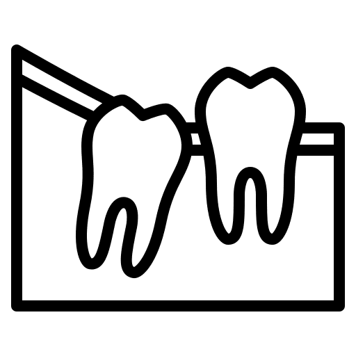 Wisdom tooth pain growing dentist icon