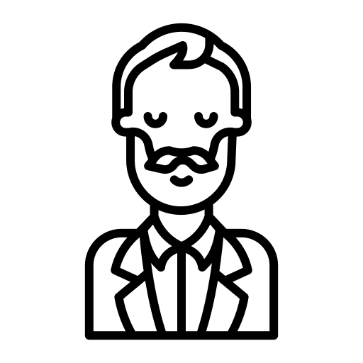 Man avatar mustache people icon