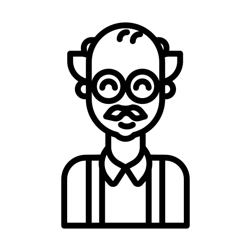 Old man person avatar mustache icon