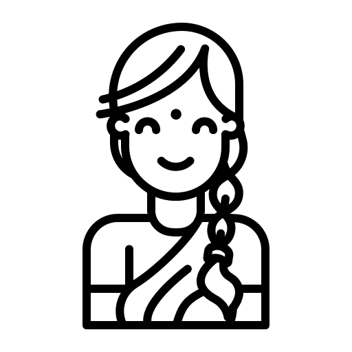 Woman user person young icon