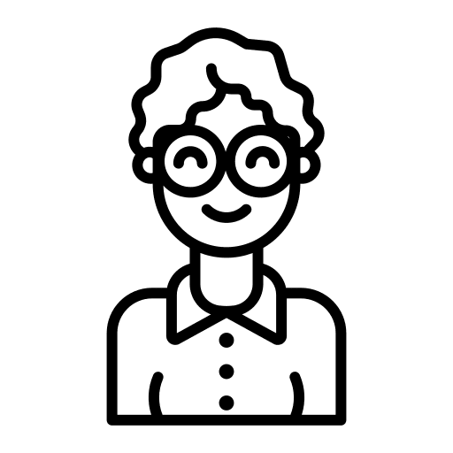 Woman young eyeglass people icon