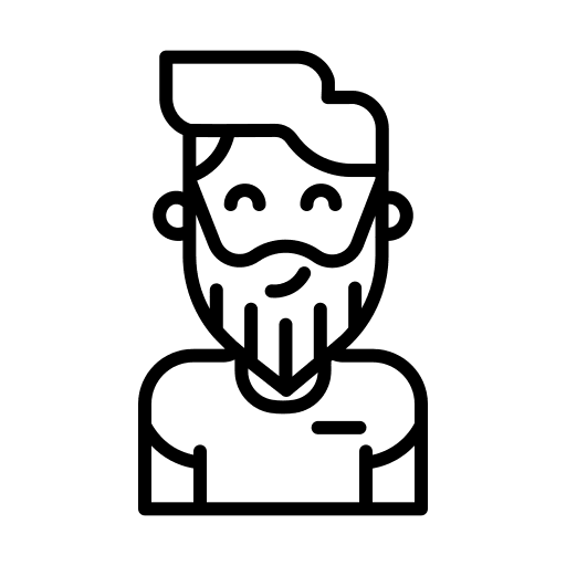 Man beard profile male icon