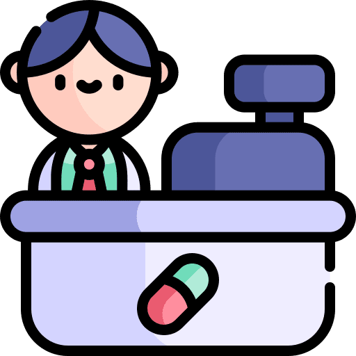 Pharmacist man medicine user icon