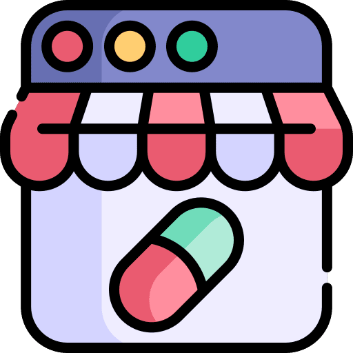 Online pharmacy web browser pharmacy drugs icon