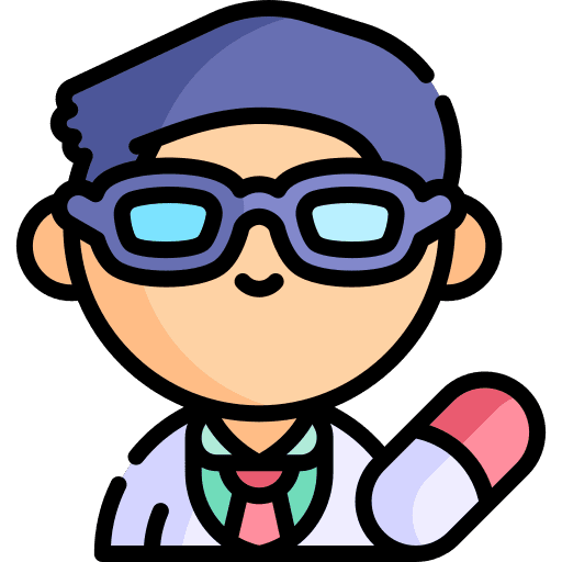 Pharmacist professions and jobs medicine black hair icon