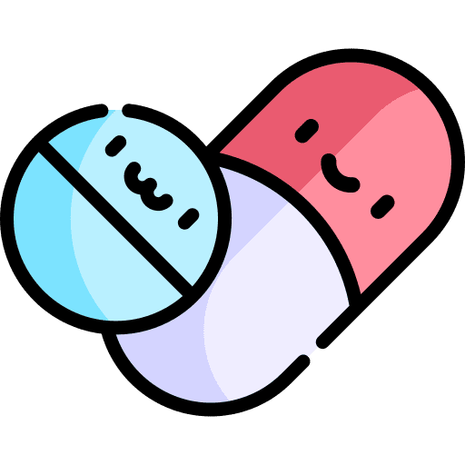 Pills drugs medication capsules icon