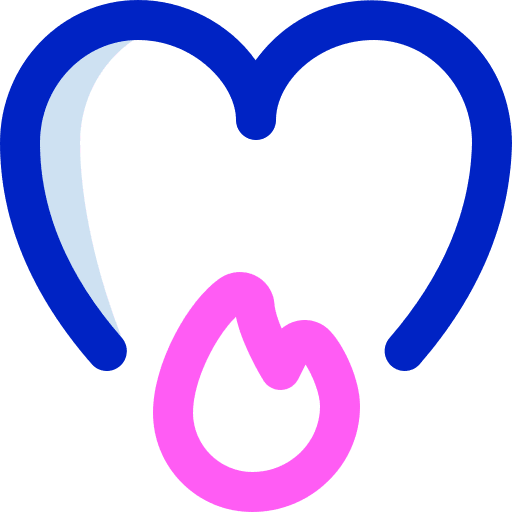 Passion love and romance heart passion icon