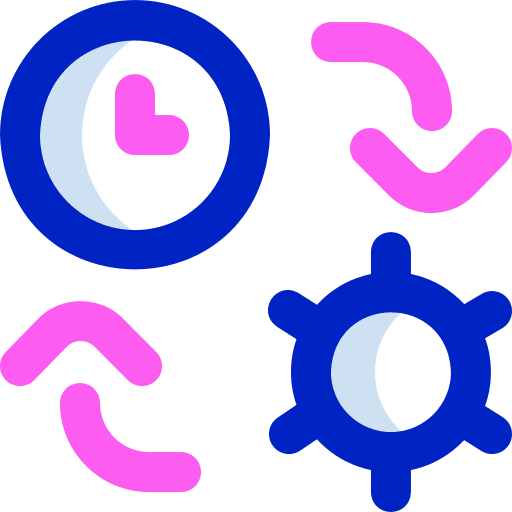 Time management time efficiency process icon