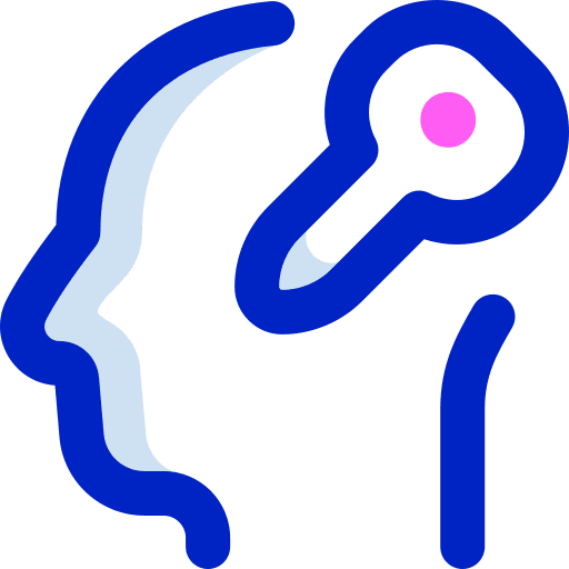 Key mental unlocking think icon