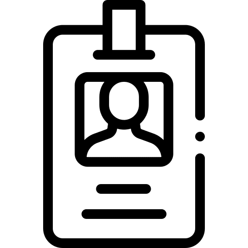 Visitor card pass card user icon