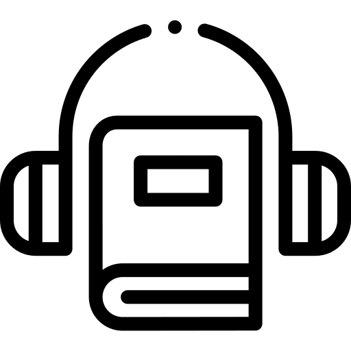 Audiobook book reading education icon