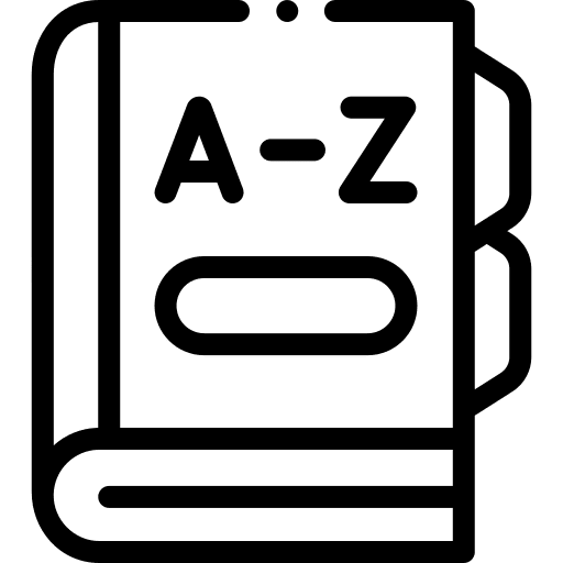 Dictionary dictionary learning language icon