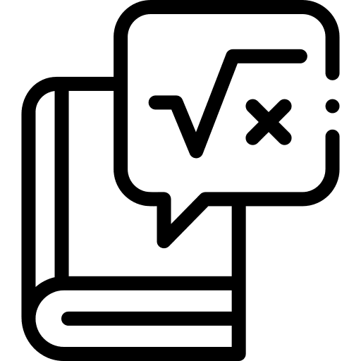 Maths book college learning icon