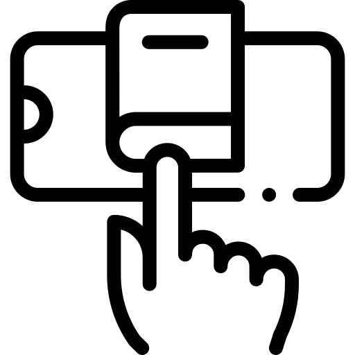 Online library hand phone smartphone icon