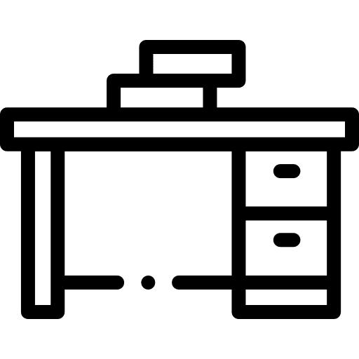 Table furniture reading desk icon