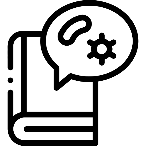 Biology education library bacteria icon