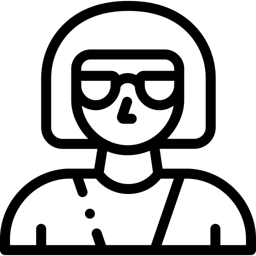 Librarian user blonde caucasian icon