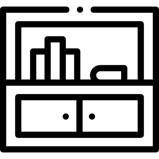 Bookshelf bookshelf furniture storage icon