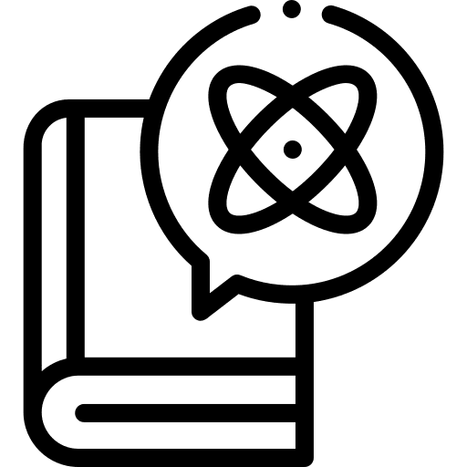 Physics book learning school icon